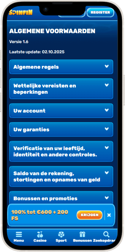 Spinfin Casino Veiligheid & Licentie